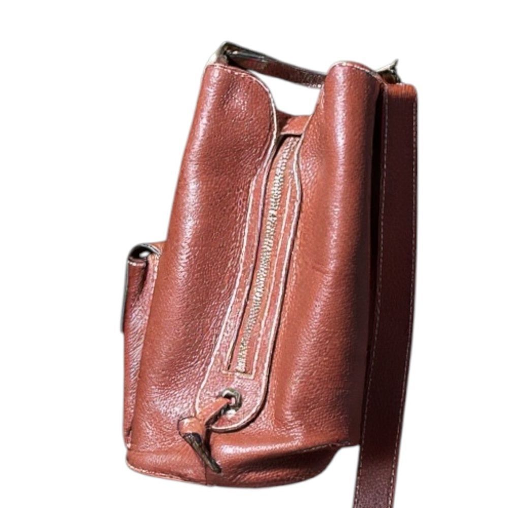 BVLGARI Brown Grained Leather Becky Handbag - Picture 7 of 16